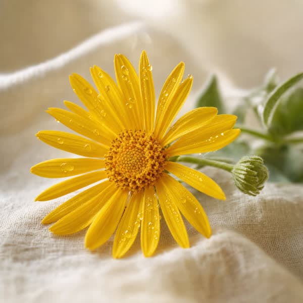 Yellow Arnica montana flowers